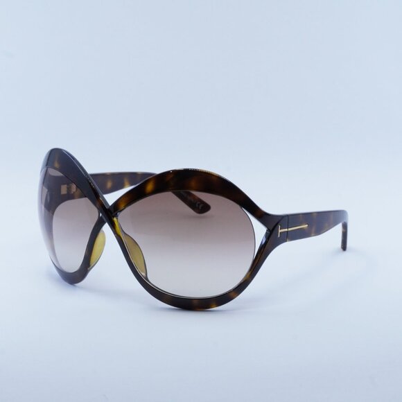 Tom Ford Carine-02 FT0902 52F Sunglasses Havana Butterfly Frame, Brown Lenses - Picture 3 of 12